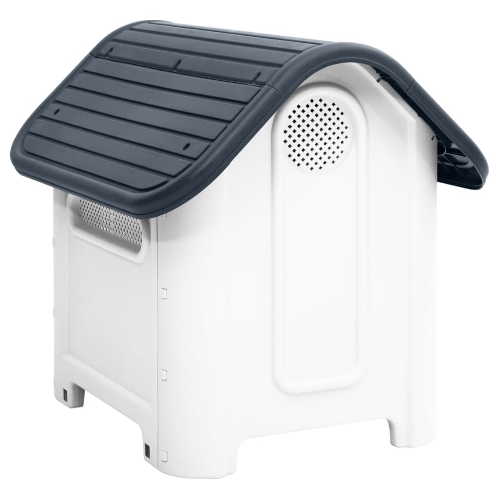 vidaXL Dog House Garden Dog Kennel Small Pet Cage Puppy Shelter Polypropylene
